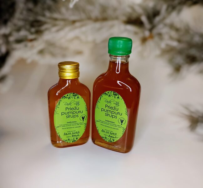 Priežu pumpuru sīrups.